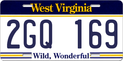 WV license plate 2GQ169