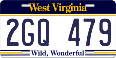 WV license plate 2GQ479
