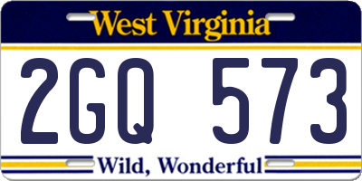 WV license plate 2GQ573