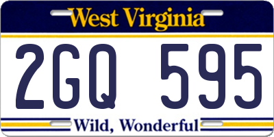 WV license plate 2GQ595