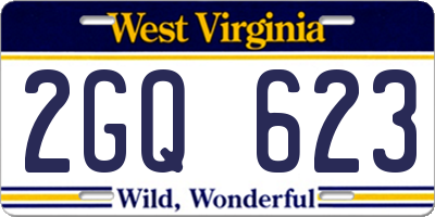 WV license plate 2GQ623