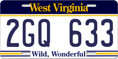 WV license plate 2GQ633