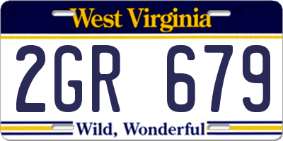 WV license plate 2GR679