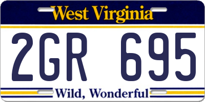 WV license plate 2GR695