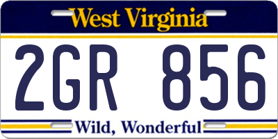 WV license plate 2GR856