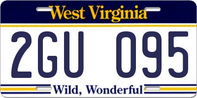 WV license plate 2GU095