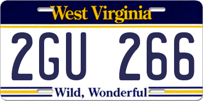 WV license plate 2GU266