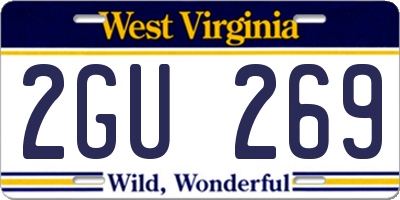 WV license plate 2GU269