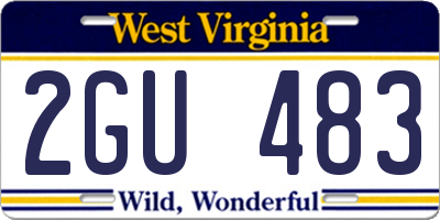 WV license plate 2GU483