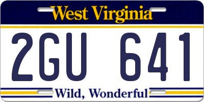 WV license plate 2GU641