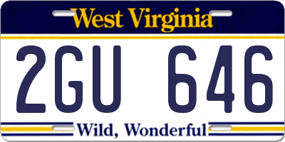 WV license plate 2GU646