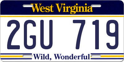 WV license plate 2GU719