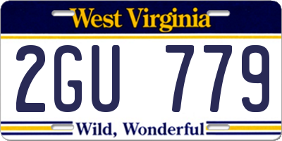 WV license plate 2GU779