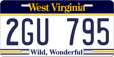 WV license plate 2GU795