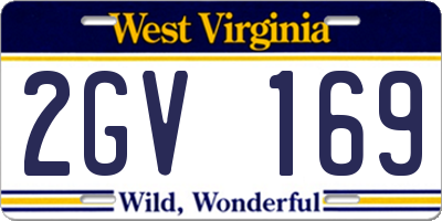 WV license plate 2GV169