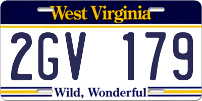 WV license plate 2GV179