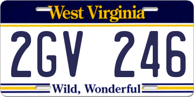 WV license plate 2GV246