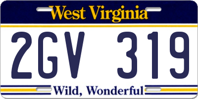 WV license plate 2GV319