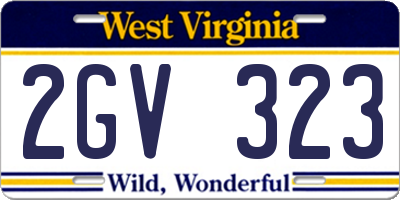 WV license plate 2GV323