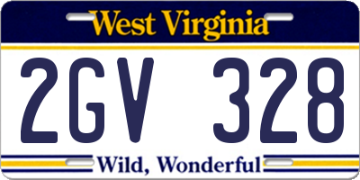 WV license plate 2GV328
