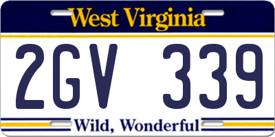 WV license plate 2GV339