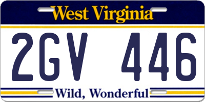 WV license plate 2GV446