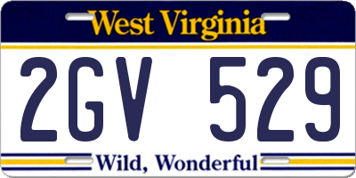 WV license plate 2GV529