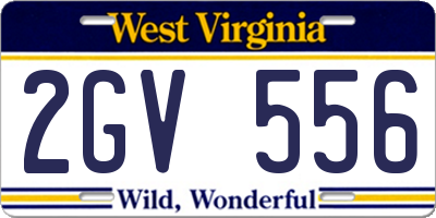 WV license plate 2GV556