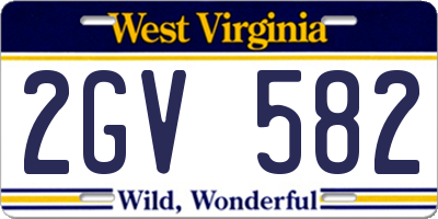 WV license plate 2GV582