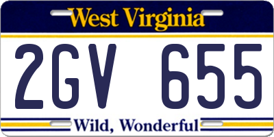 WV license plate 2GV655