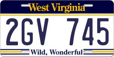 WV license plate 2GV745