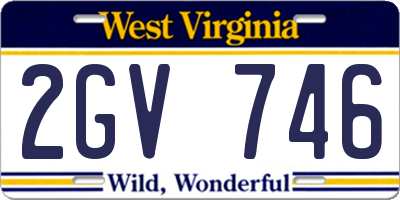 WV license plate 2GV746