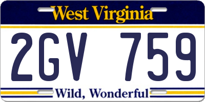 WV license plate 2GV759