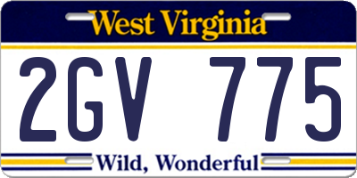 WV license plate 2GV775