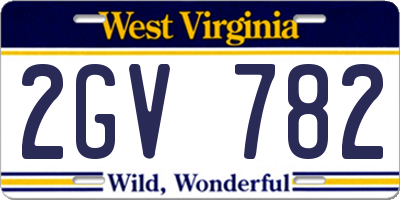 WV license plate 2GV782