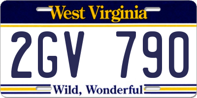 WV license plate 2GV790