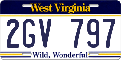 WV license plate 2GV797