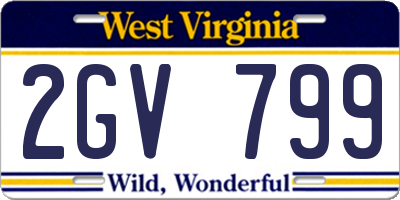 WV license plate 2GV799