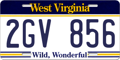 WV license plate 2GV856