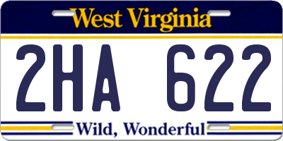 WV license plate 2HA622
