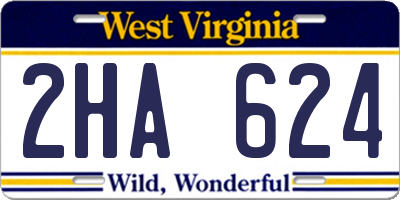 WV license plate 2HA624