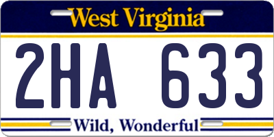 WV license plate 2HA633