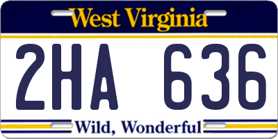 WV license plate 2HA636