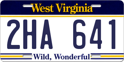 WV license plate 2HA641