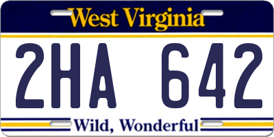 WV license plate 2HA642