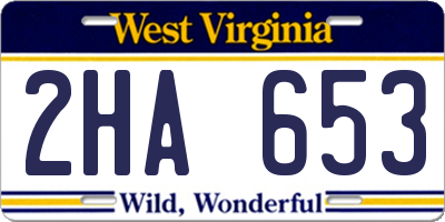 WV license plate 2HA653