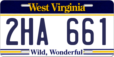 WV license plate 2HA661