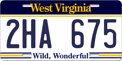 WV license plate 2HA675