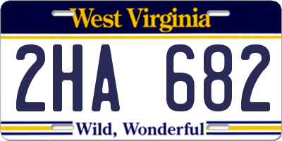 WV license plate 2HA682