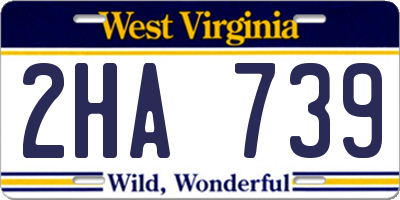 WV license plate 2HA739